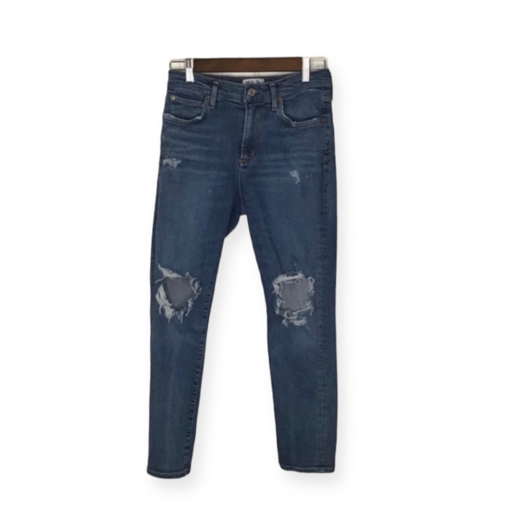 AGOLDE Sophie Distressed High Rise Skinny Crop Jeans A018-843.